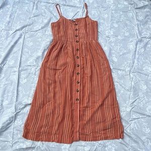 Button front midi dress